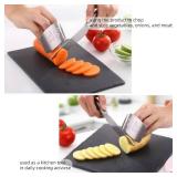 Fun Kitchen Gadgets Finger Guards for Cutting Food Adjustable Stainless Steel Finger Protector for Cutting Vegetables Fruits Safety Cooking Tools