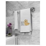 Dibor Life is Better with A Pomeranian Kitchen Towels Dish Towels Dishcloth,Cute Pomeranian Puppy Dog Absorbent Drying Cloth Hand Towels Tea Towels for Bathroom Kitchen,Dog Lovers Girls Women Gifts