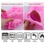 Diamond Heart Silicone Molds 2PCS 8-Cavities Food Grade Heart Molds for Cake Baking, Chocolate, French Dessert, Candy, Ice Cube, Soap for Wedding Engagement Valentines Day Party Supplies