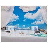 GYA 7x5ft Blue Sky White Clouds Photo Background Sunshine Sky Clouds Theme Photography Backdrop Adventure Travel Booth Wedding Party Decor Studio Props