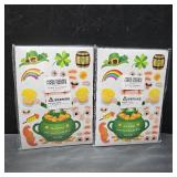 Lot of 2, 40 Sheets St Patricks Day Stickers for Kids, Saint Patrick Irish Sticker Leprechaun Gnome Shamrock, Make Your Own Stickers St Patricks Day Craft Party Decorations
