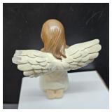 YAHIKI Praying Angel Figurine, Christian Gifts for Women, Baptism & First Communion Gifts for Girls, Prayer of Peace, 5' Angel Gift to Encourage Hope, Healing, and Tranquility (Beige)