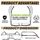 JJWELL 3 Pack Mens Reading Glasses Blue Light Blocking, Metal Rectangle Semi Rimless Readers for Men, Anti Eyestrain/Computer Glare/UV, Half Frame Spring Hinge Eyeglasses with Pouches(1.75)