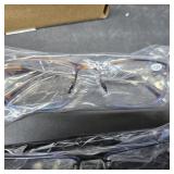 JJWELL 3 Pack Mens Reading Glasses Blue Light Blocking, Metal Rectangle Semi Rimless Readers for Men, Anti Eyestrain/Computer Glare/UV, Half Frame Spring Hinge Eyeglasses with Pouches(1.75)