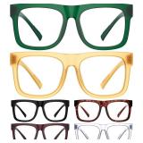 Eyekepper 6 Pack Metalless Screwless Spring Hinges Reading Glasses Women Men Readers Oversized Cheaters Eyeglasses +2.50