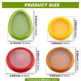 KAZETEC Avocado Saver and Tomato Holder -Reusable For Food Storage, Tomato Saver,and Lemon holder,Fresh Stretch Pods (Green,Red,Yellow,Brown)