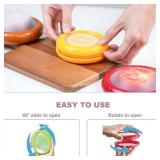 KAZETEC Avocado Saver and Tomato Holder -Reusable For Food Storage, Tomato Saver,and Lemon holder,Fresh Stretch Pods (Green,Red,Yellow,Brown)