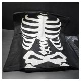 Slsxip Halloween Chair Covers, Skeleton and Spider Design Chair Back Decor for Party, Halloween Home Decorations, Set of 4