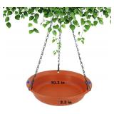 Hanging Bird Bath for Outside, Hanging Bird Water Feeder for Outdoor, Birdbath Bowl, Birdbaths for Outdoors Balcony Window Backyard Garden, Small Large Wild Birdfeeder Tray (10', Green)
