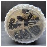 3Pcs 360  Rotating Desk Organizers and Accessories with Pen Holder Sticky Note and Clips Set, Desktop Storage Stationery Supplies Organizer, Cute Pencil Cup for Office, School, Dorm Room