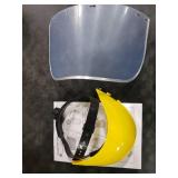 ascavs Face Shield, Full Face Safety Shield for Grinding & Cutting, ANSI Z87.1 Tested, Replaceable Clear & Mesh Visor, Adjustable Headgear for Woodworking, Chainsaw & Workshop Use