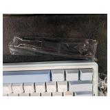 AULA F75 75% Wireless Mechanical Keyboard, Hot Swappable Creamy Keyboard, Pre-lubed Greywood Switches RGB Backlit Gaming Keyboards, 2.4GHz/Type-C/BT5.0(Salt White Blue)