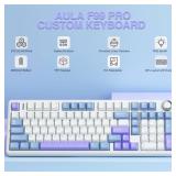 AULA F99 Pro Wireless Mechanical Keyboard with Knob,Creamy Sound,Tri-Mode BT5.0/USB-C/2.4GHz Hot Swappable Keyboard,Gasket Structure,RGB Backlit Computer Gaming Keyboards