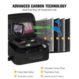 SafeDelux Smell Proof Bag with Combination Lock Large Smell Proof Container with Activated Carbon Lining & Dividers, Odorless Travel Organizer for Home, Work & Gifts