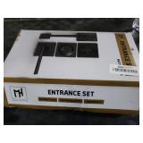 Mega Handles Modern Black Door Entrance Set