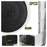 32.8 FT Pipe Insulation Wrap,Foil Pipe Wrap Insulation Tape Self Adhesive for Outdoor Indoor Pipe Insulation Wrap Freezing Weather Black 1pack