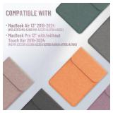 Allinside 13 inch Laptop Sleeve Case for with MacBook Air 13 2018-2025 (M2 A2681 M3 A3113 M4 A3240)/MacBook Pro 13 2016-2022 (A2251 A2289 A2338 M1 M2), PU Suede Leather Laptop Case Cover, Purple