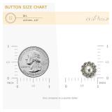 Craftisum Silver Decorative Rhinestone Faux Pearl Sewing Shank Buttons 20 Pcs - 12.5mm, 1/2