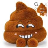 SnugBibble Farting Poop Plush Toy Funny Poop Toy with 30 Hilarious Fart Sounds, Soft & Durable Gag Gift for Kids, Pets, and Pranks Great Decor for Home, Office, or Parties