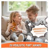 SnugBibble Farting Poop Plush Toy Funny Poop Toy with 30 Hilarious Fart Sounds, Soft & Durable Gag Gift for Kids, Pets, and Pranks Great Decor for Home, Office, or Parties