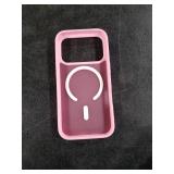 Miracase Magnetic for 17 Pro Case 6.3 with Screen Protector, [Compatible with MagSafe] Military-Grade Protection, Anti-Fingerprint, Slim Thin Phone Case for 17 Pro Cover, Mes Pink