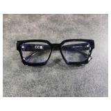 livho Oversized Eyewear Frame for Woman and Men - Rectangle Fashion Glasses for Computer, Chic Preppy Frame