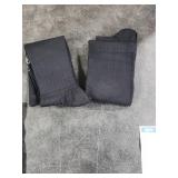 Doctor's Select Light Compression Socks for Men - 3 Pairs, Knee High Comfort and Support, 8-15 mmHg Compression Socks, All Black