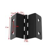 Maxmoral 4PCS Swing Adjustable Offset Door Hinges Metal Hardware Black Cabinet Wardrobe Bedside Cabinet Door Hinges Iron with Installation Screws M Shaped 4 Hole for Windows Furniture Wooden Boxes