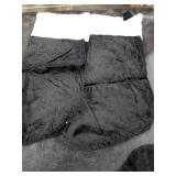 FOIMAS 6pcs Christmas Stockings,18 inch Black Plush Christmas Hanging Stockings with White Cuff for Fireplace Christmas Tree Home Decoration