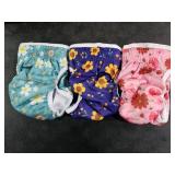 Pet Soft Washable Female Diapers (3 Pack) Female Dog Diapers, Comfort Reusable Doggy Diapers for Girl Dog in Period Heat (Cute Flower, S)