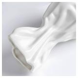 Paper Bag Vase for Flower, Unique Crinkle Design White Ceramic Vase, Flower Vase for Aesthetic Home Decor, Wedding Dinner Table Party Christmas Decorative