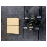 Estmoon 2 Pack Privacy Door Levers Door Handle Matte Black Interior Door Knobs Keyless Door Locks for Bedroom or Bathroom, Left or Right Handing Levers