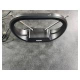 Philips Indoor TV Antenna Rabbit Ears for Local Channels, 15 Inch Extendable Dipoles, 4K 1080P VHF UHF, Tabletop Antenna, Digital HDTV Antenna, Smart TV, 4ft Coaxial Cable, Black, SDV7114A/27