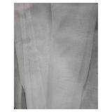 MYSTIC-HOME Sheer Curtains White 95 Inches Long, Window Treatments Rod Pocket Drapes for Living Room, Bedroom, Semi Crinkle Voile Curtain Panels for Yard, Patio, Villa, Parlor, Set of 2, 52Wx95L