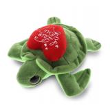 DolliBu I Love You Valentine Plush Big Eye Sea Turtle - Cute Turtle Stuffed Animal with Red Heart and Name Personalization Gift for Valentines Day, Birthday, Anniversary, Romantic Date - 6 Inches