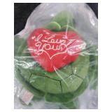 DolliBu I Love You Valentine Plush Big Eye Sea Turtle - Cute Turtle Stuffed Animal with Red Heart and Name Personalization Gift for Valentines Day, Birthday, Anniversary, Romantic Date - 6 Inches