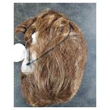 RENERSHOW Short Brown Bob Wigs for Women Brown Mixed Blonde Synthetic Wig with Bangs 10inch Average Size Natural Looking Daily Party Wig