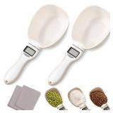 Pushy 2pcs Digital Measuring Spoon,Digital Measuring Cup with LCD Screen Display, Digital Food Spoon Scale, Gram Measuring Spoons for Kitchen Gadgets and Daily Meal