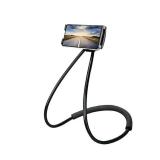 Chapter Seven Universal Smart Mobile Phone Stand,Hanging on Neck Cell Phone Mount Holder, Flexible Lazy Bracket DIY Free Rotating for Multiple Functions (Black)
