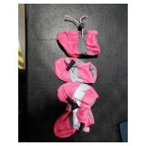 YAODHAOD Dog Shoes for Small Dogs, Puppy Dog Boots & Paw Protector for Winter Snowy Days, Anti-Slip Sole Dog Booties for Indoor Hardwood Floor 4PCS (Pink, Size: 2). ONE BOOTIE MISSING END CAP.