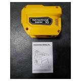 Hisecren 220W Portable Power Inverter Compatible with Dewalt 20V Battery, DC 20V to AC 110V Battery Inverter, Power Station with 400LM LED Work Light, 1 AC Outlet, 2 USB Ports &1 Type-C, Fast Charging