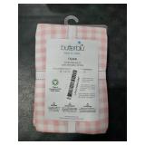 Butterblu Frankie Fitted Crib Sheet 100% Organic Cotton for Baby & Toddler Mattress, Breathable for Boys & Girls, Pink Check, One Size