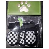 EXPAWLORER Dog Socks to Prevent Licking Paws with Grippers for Hardwood Floors Anti Slip, Reflective Dog Cold Winter Shoes Booties Boots & Paw Protectors with for Small Medium Large Senior Dogs L