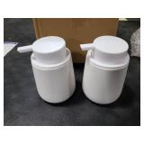 TOOZFO Soap Liquid Dispenser Ceramic with Easy-to-Press Pump Hand Liquid Dispenser for Shampoo Bathroom Kitchen 12 oz 2pcs