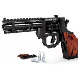 Nueris 1:1 Revolver Building Blocks Sets - 300 PCS Model Collection Toy Building Bricks Set Shootable - Simulation Militarily Toy Lovers for Kids and Adults Gift