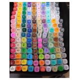 SAVZJSD 200 Colors Alcohol Markers, Alcohol Markers Set for Adults, Artists in Coloring, Sketching & Drawing (Fine & Broad)