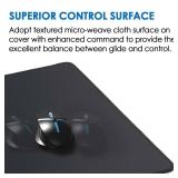 KTRIO Large Gaming Mouse Pad Desk Mat, Superior Micro-Weave Cloth for Precise Mouse Control, Non-Slip Rubber Base, Stitched Edges, Water-Resistant, for Gamer, Office & Home, 31.5 x 11.8 inches