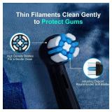 AmuLumon Tooth-brush Heads Replacement, Compatible with Oral B iO Electric Toothbrush, for Oral B iO 3 4 5 6 7 8 9 10 Series Electric Toothbrushes (BLACK, 4 PACKS)