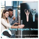 2 Pack Kitchen Heavy Duty Scissors with Magnetic Holder,Stainless Steel Scissor All Purpose,Dishwasher Safe Shears for Kitchen,BBQ(Blue,Pink)