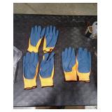 DS Safety Waterproof Work Gloves Hycool Grip Working Gloves L6201(Orange) (3 Pairs, XL)